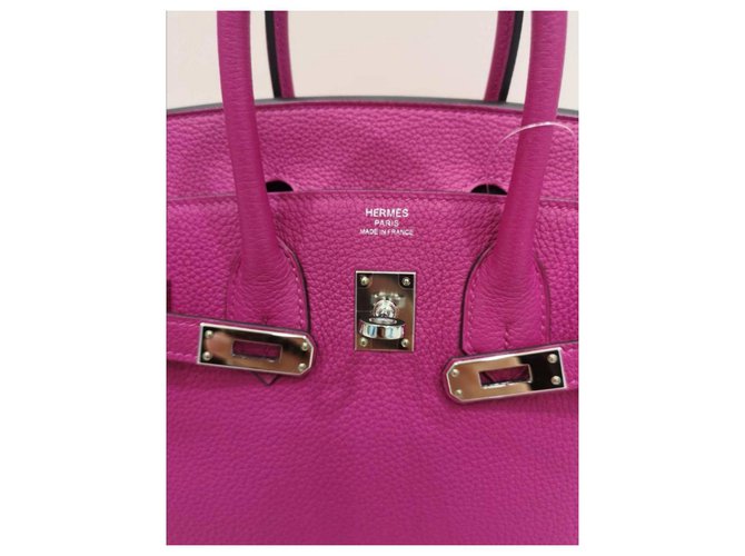 Herm S Hermes Birkin Rose Pourpre Phw Cuir Ref Joli Closet