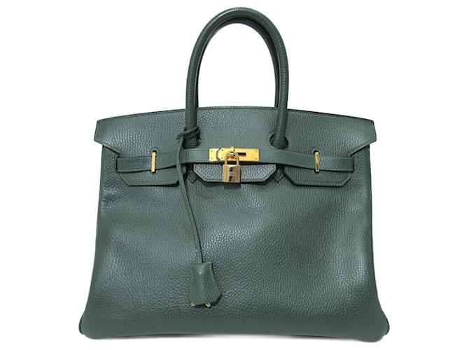 Herm S Hermes Birkin Green Leather Ref Joli Closet