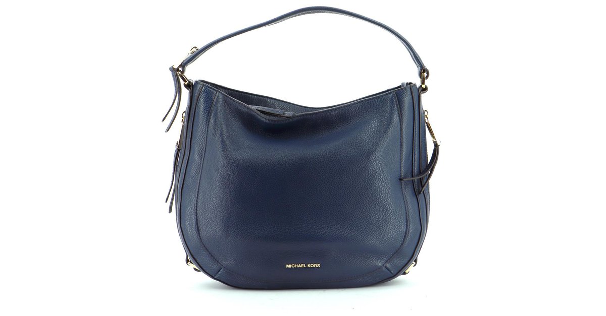 Michael Kors Sac Main Cuir Bleu Marine Ref Joli Closet