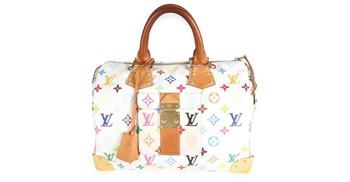 Speedy Louis Vuitton Wei Es Monogramm Mehrfarbig Schnell Leder Ref