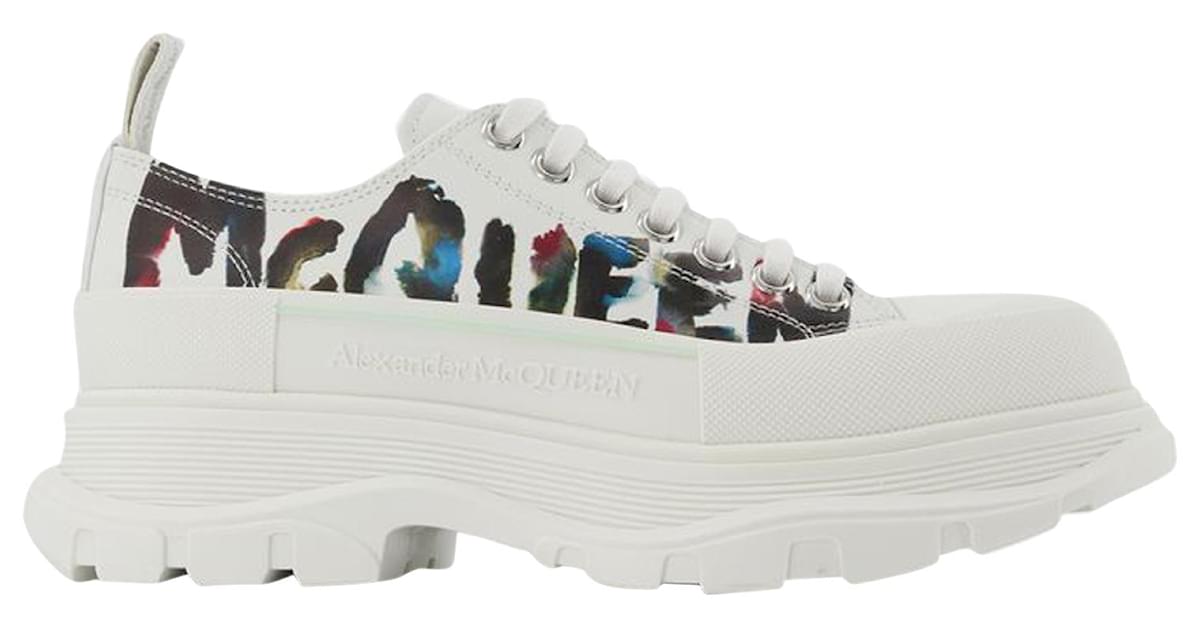 Zapatillas Tread Slick Alexander Mcqueen Blanco Logo Multi Canva