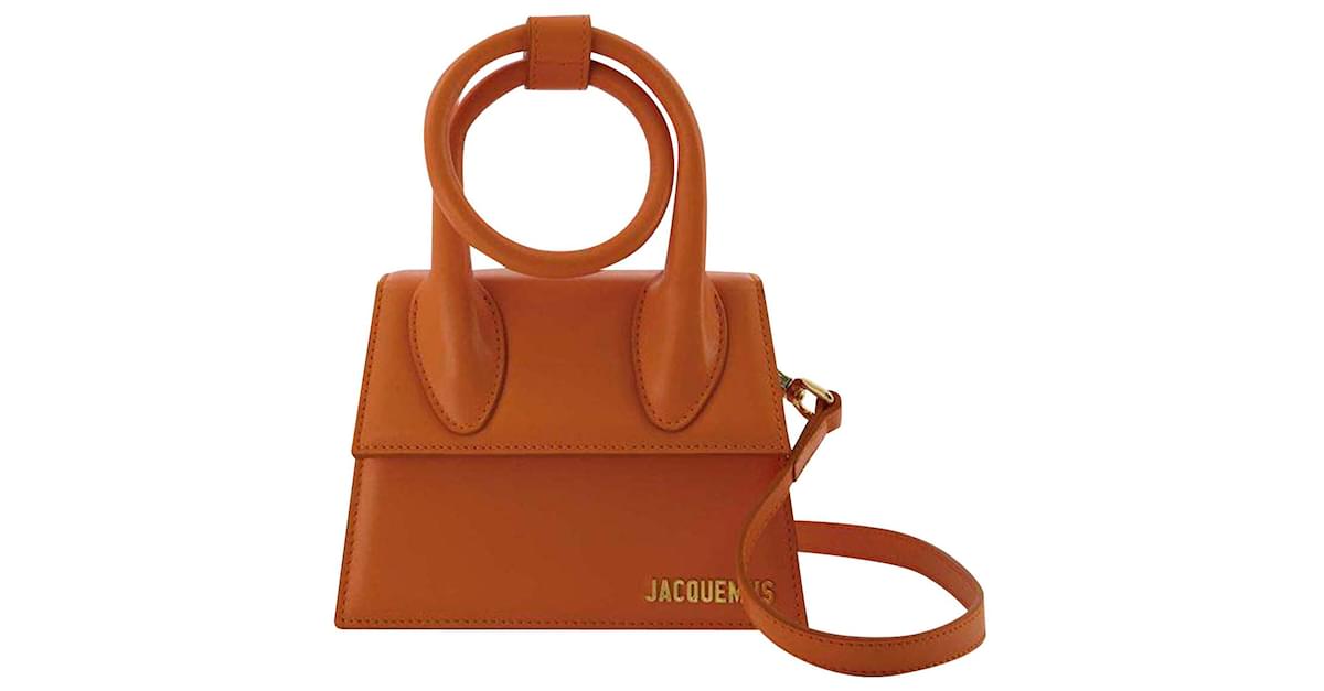 Le Chiquito Noeud Bag Jacquemus Orange Leather Ref Joli