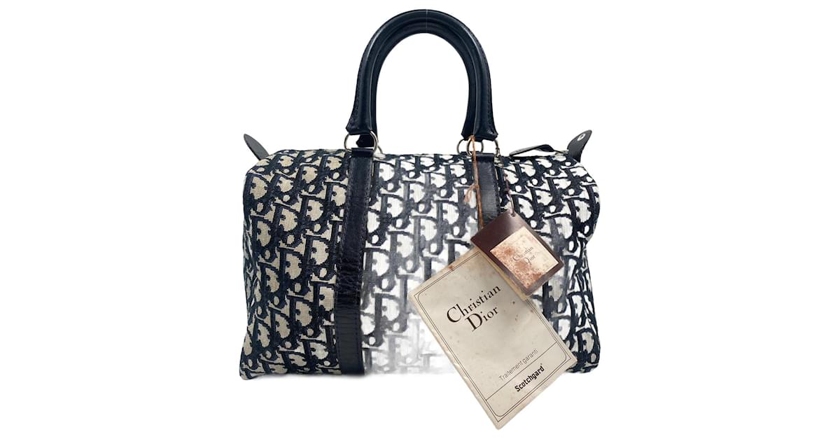 Sac Bowling Dior En Toile Bleue Ref Joli Closet