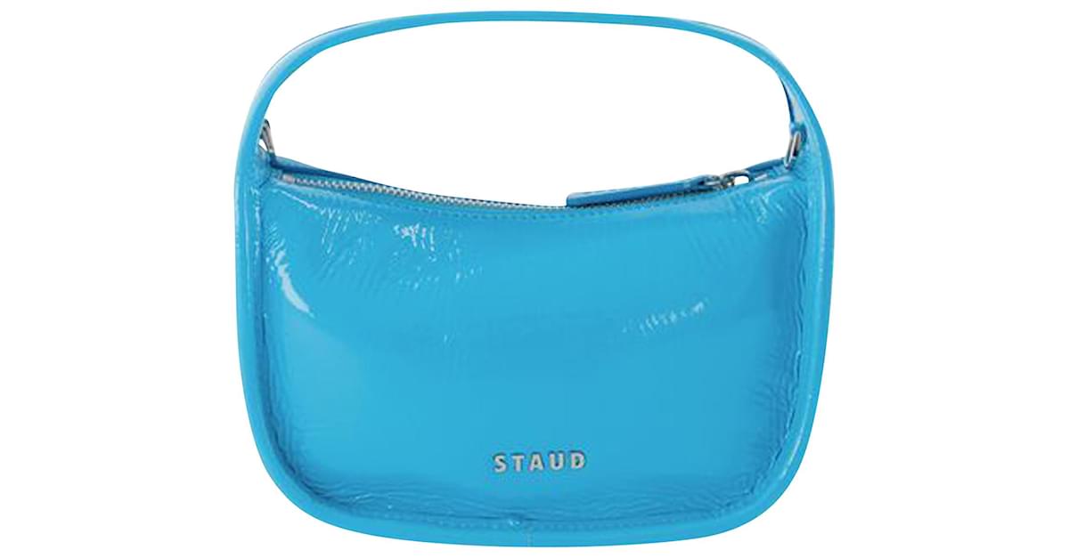 Wandelbare Venedig Tasche Staud Leder Blau Ref Joli Closet