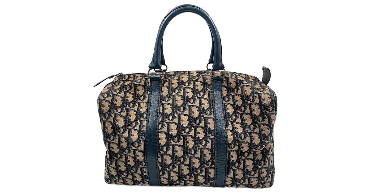 Sac Bowling Dior En Toile Bleue Ref Joli Closet