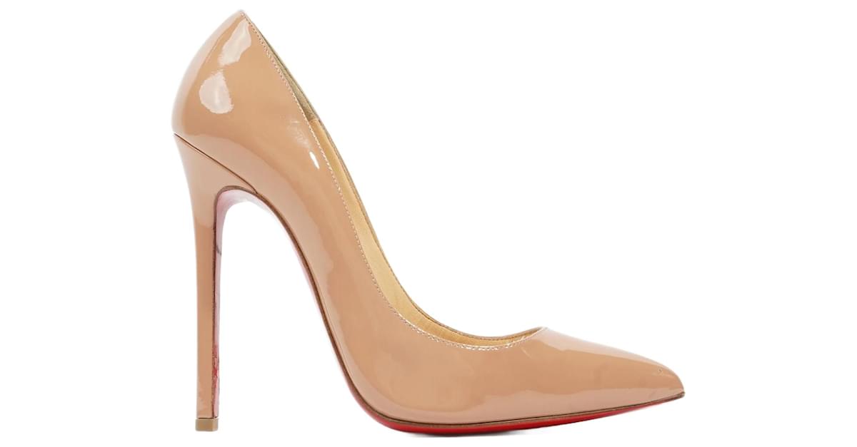 Christian Louboutin Pigalle Follies Cuir Verni Nude Ue Uk