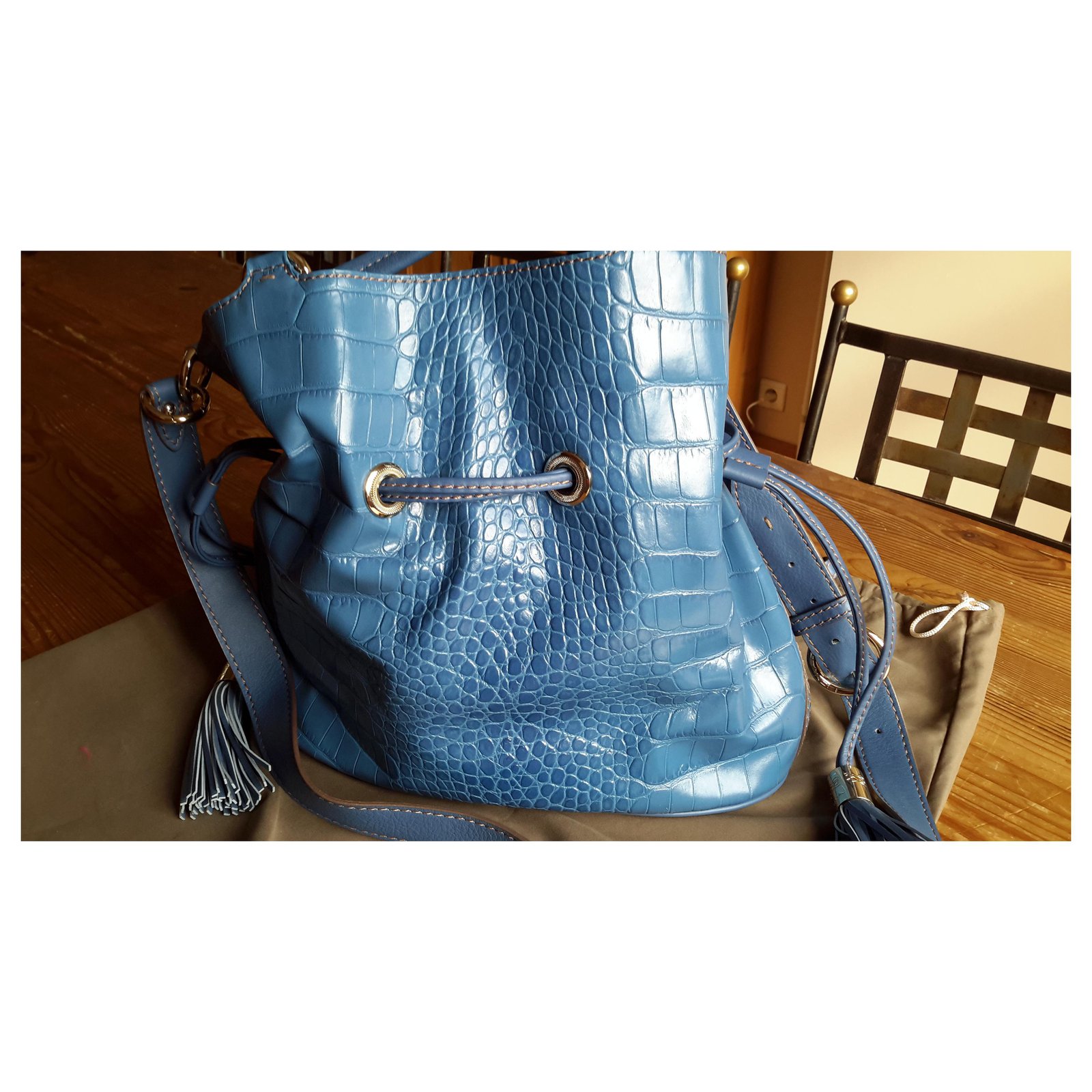 Premier Flirt Lancel Er Flirt Cuir Bleu Ref Joli Closet