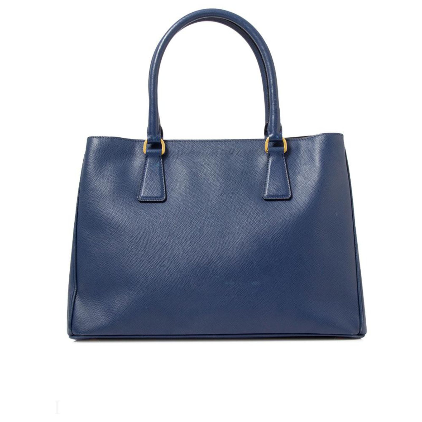 Cartable Prada Blue Saffiano Galleria Cuir Veau façon poulain Bleu ref