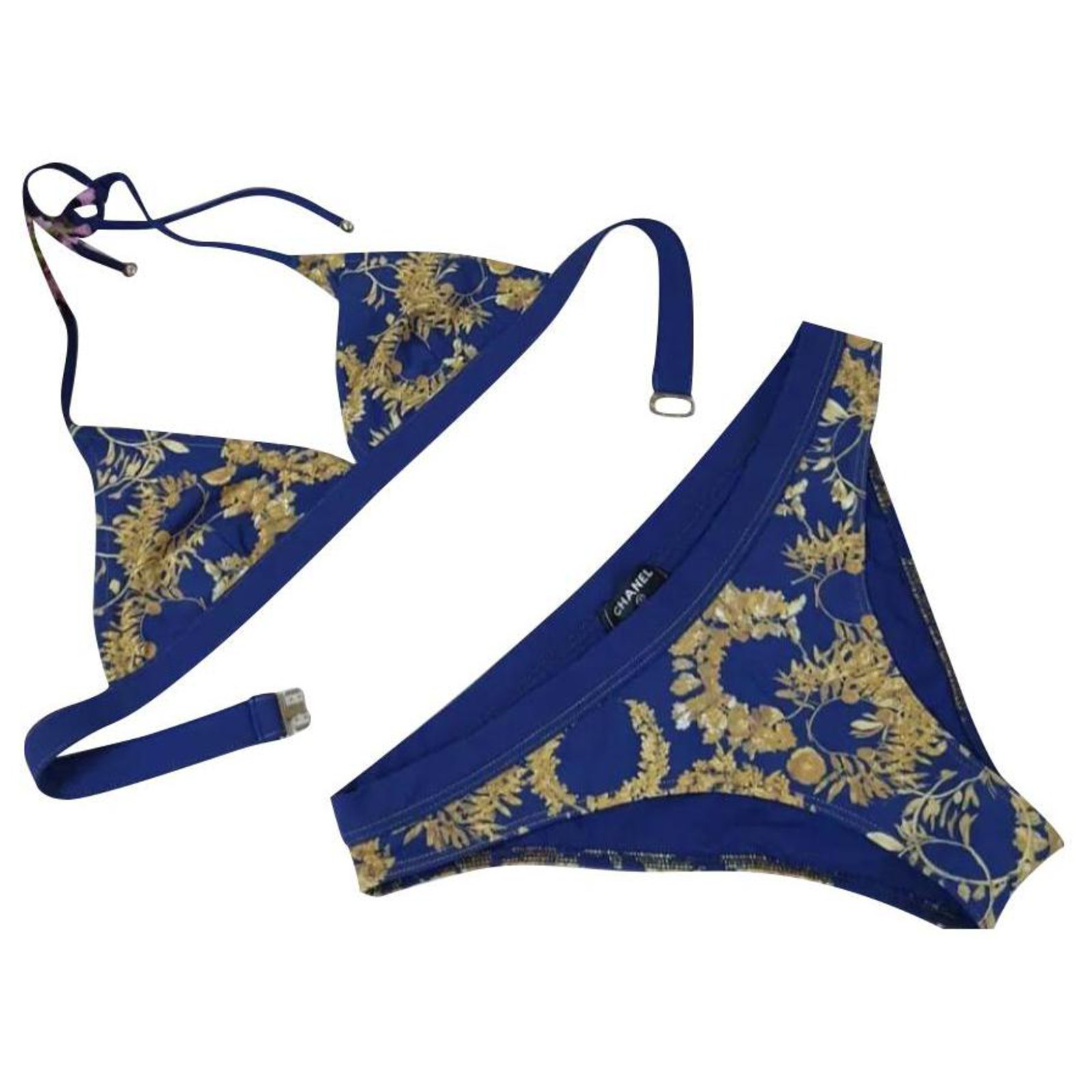 Nwt Chanel Bikinis Badeanzug Gr Blau Ref Joli Closet