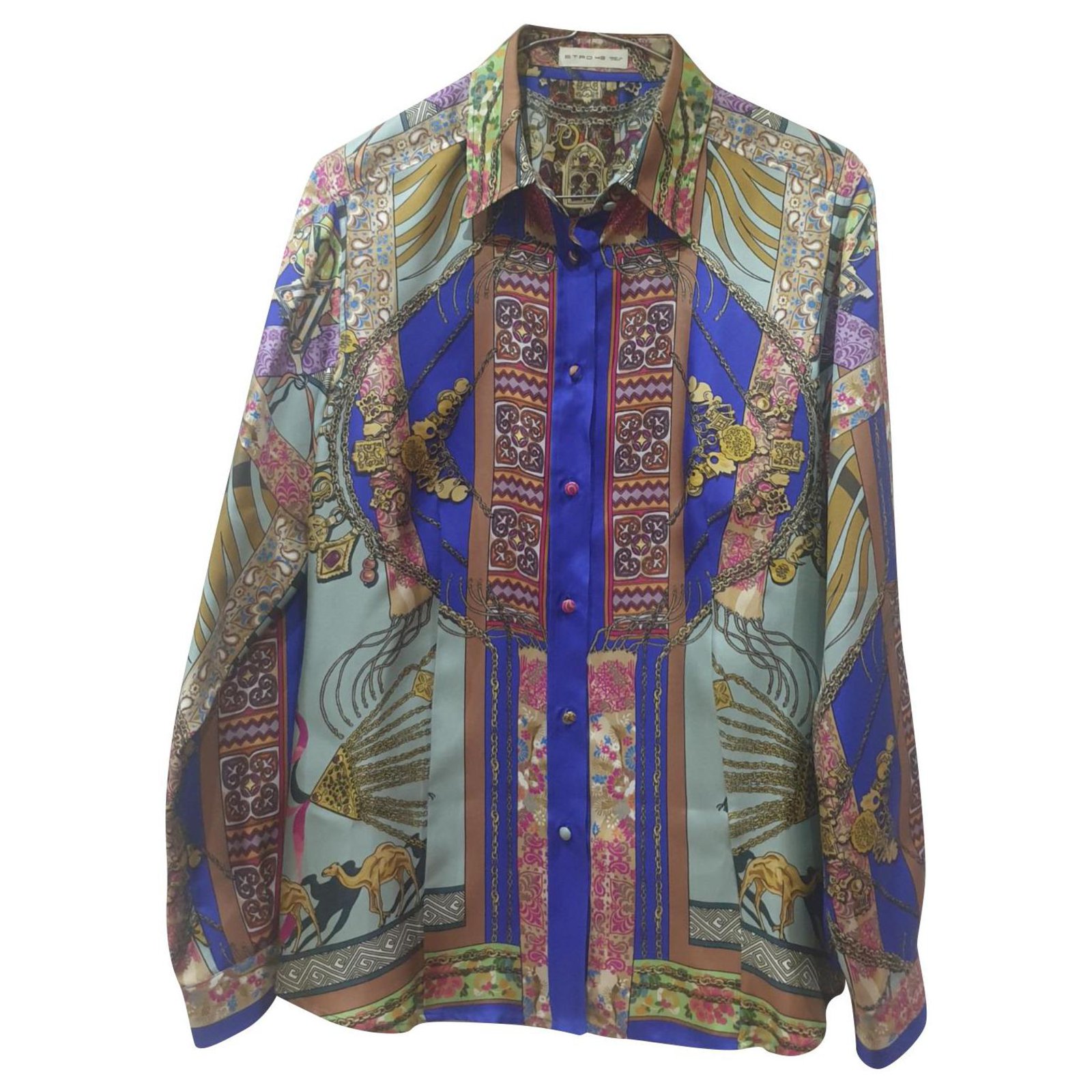 Etro Barock Seidenhemd Mit Paisley Muster Mehrfarben Ref Joli