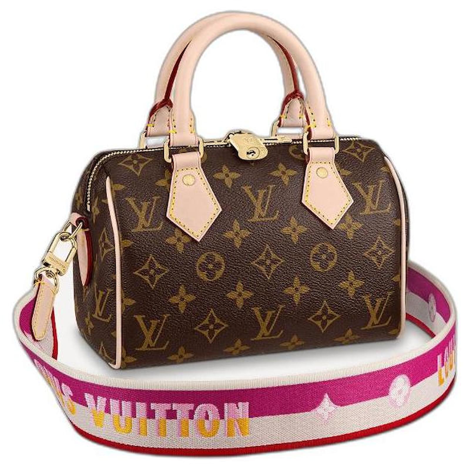 Louis Vuitton LV Speedy Abndouliere 20 Marrom Couro Ref 392066 Joli