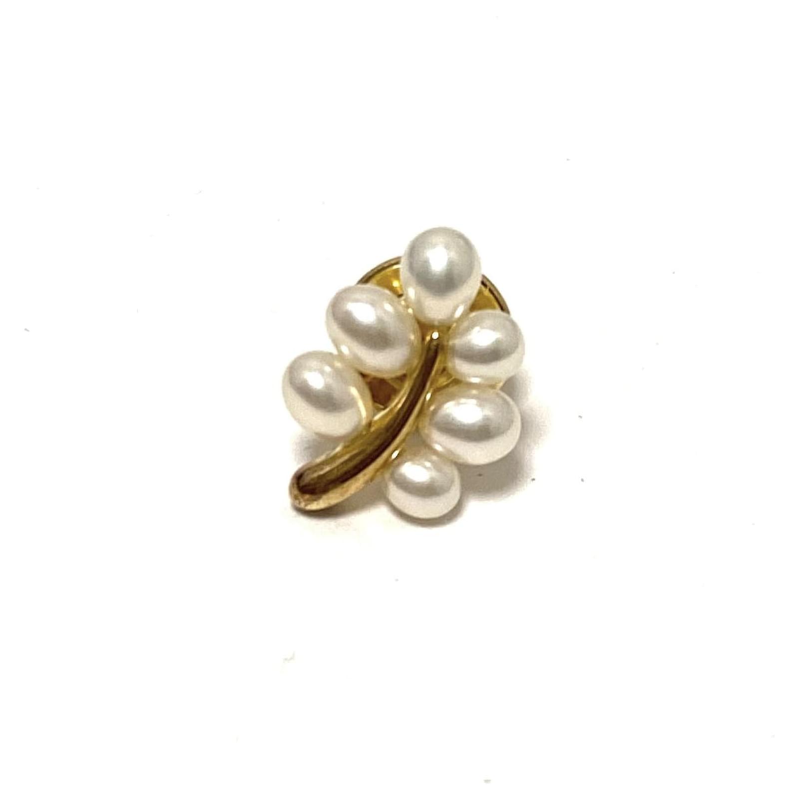 Broche Mikimoto Or Jaune Dor Ref Joli Closet