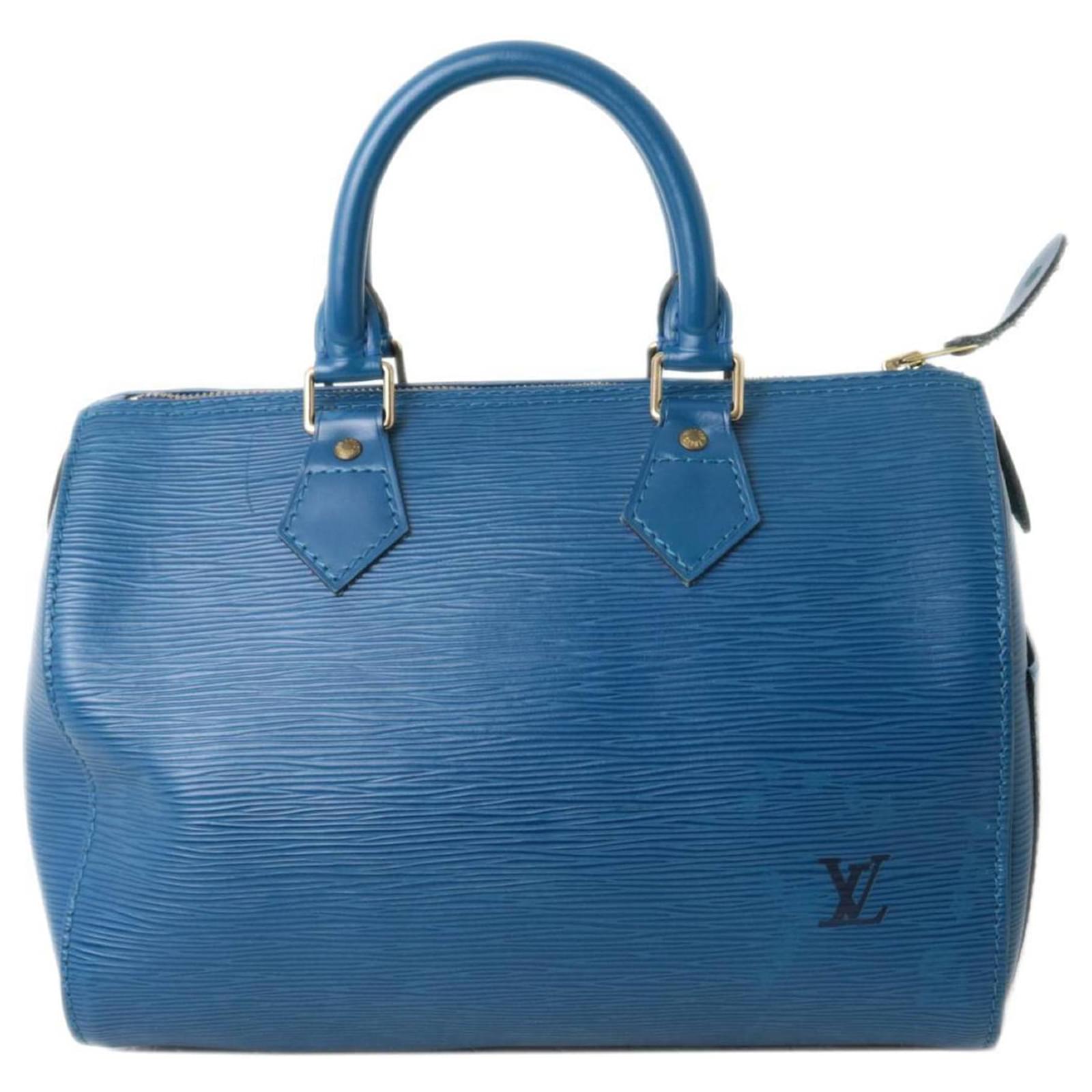 Speedy Louis Vuitton Schnell 25 Blau Leder Ref 776388 Joli Closet