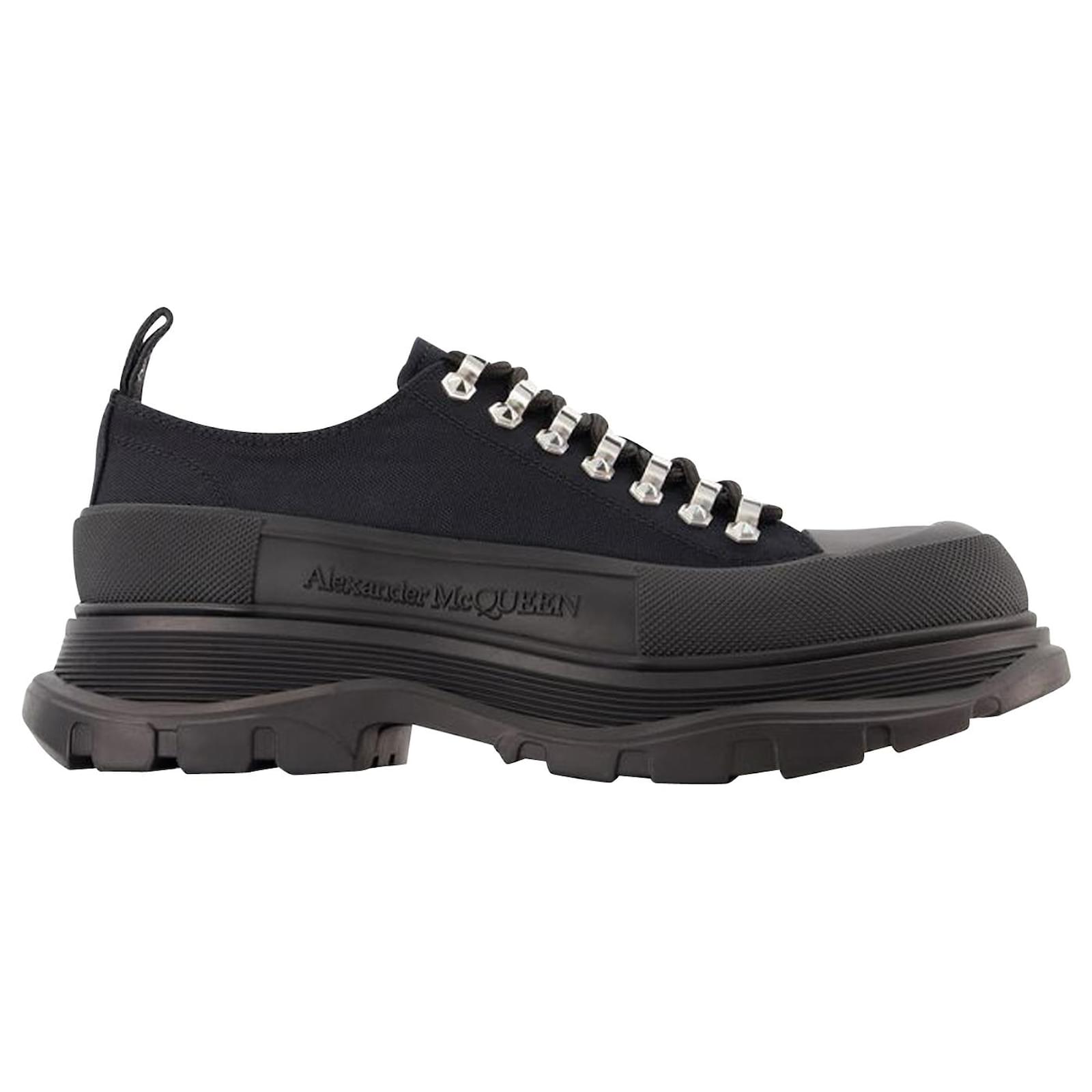 Zapatillas Tread Slick Alexander Mcqueen Negro Plata Canva