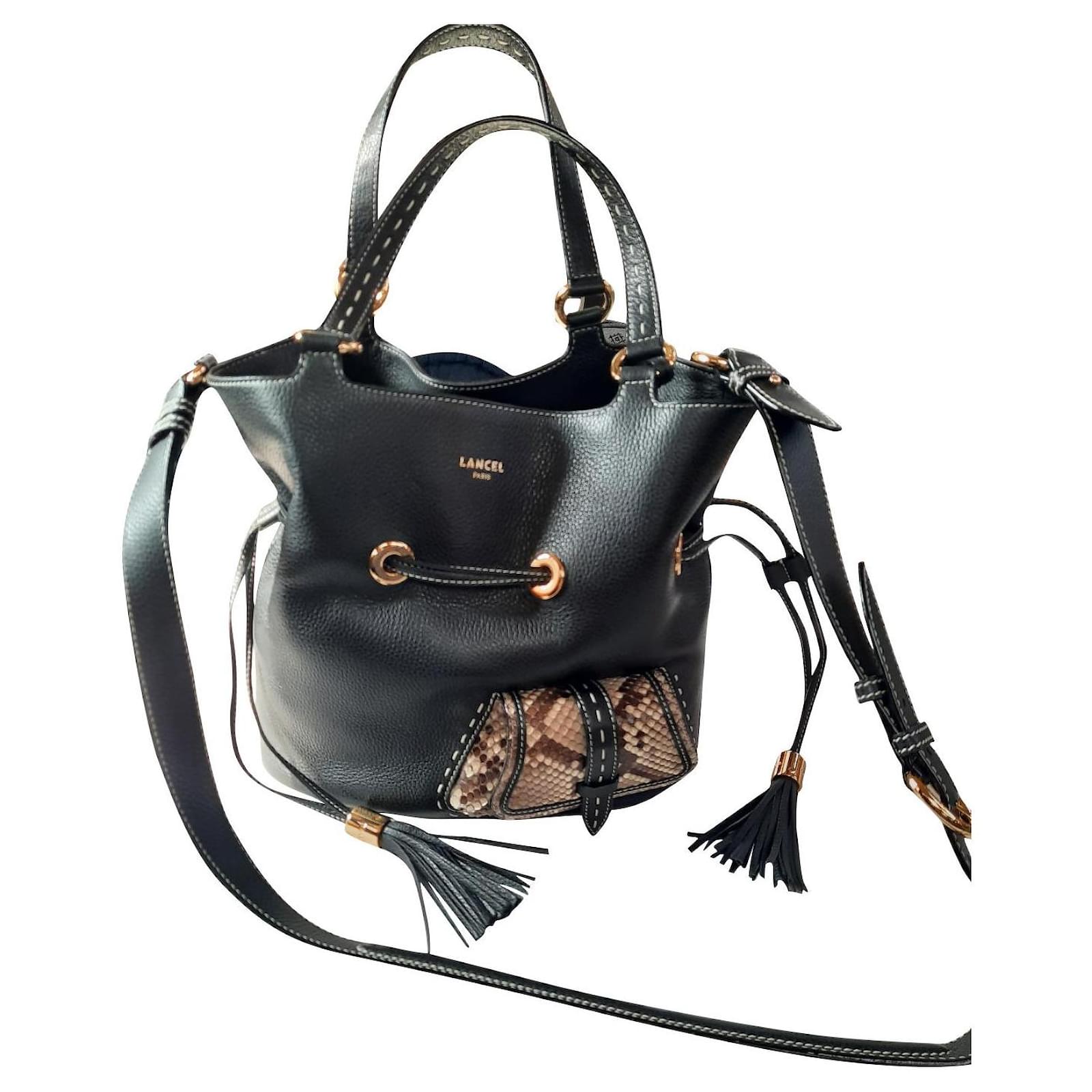 Premier Flirt Lancel Bag Er Flirt Black Leather Ref Joli Closet