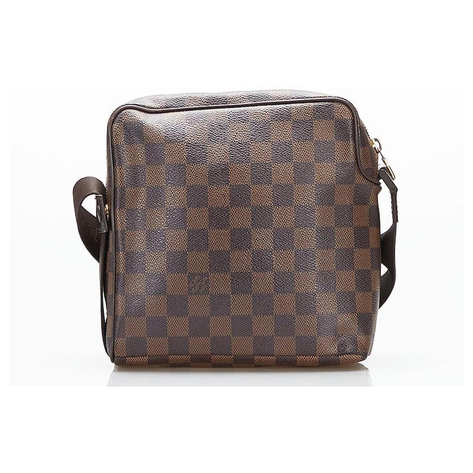 Louis Vuitton Damier Ebene Olav PM N41442 Brown Cloth Ref 834368 Joli