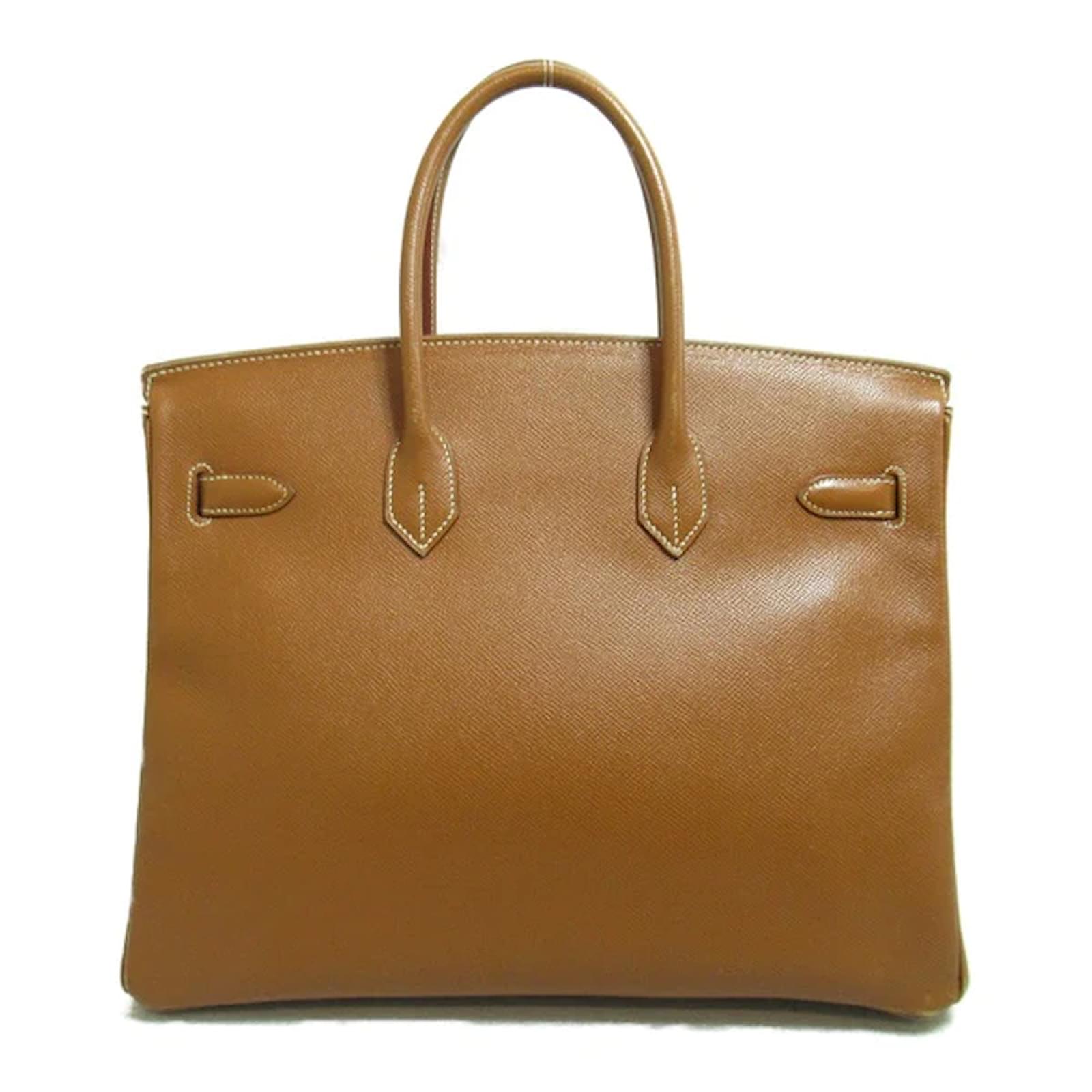 Herm S Courchevel Birkin Brown Leather Pony Style Calfskin Ref