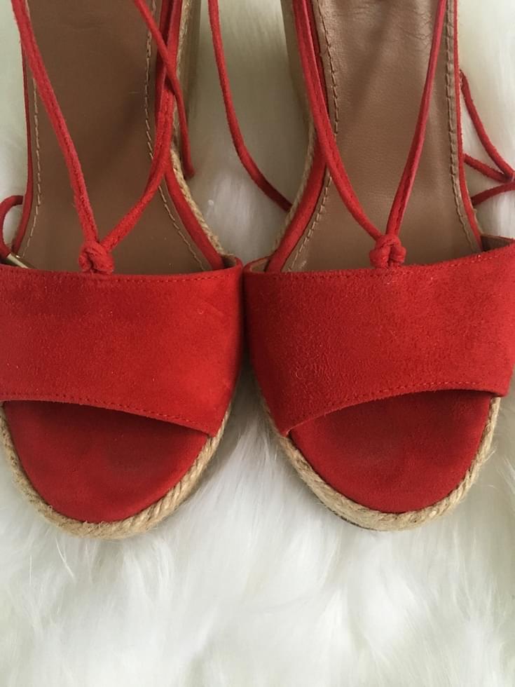 Aquazzura Sandales Daim Rouge Ref Joli Closet