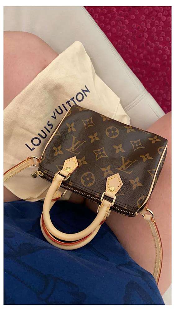 Louis Vuitton Nano Speedy Cuir Marron Ref Joli Closet