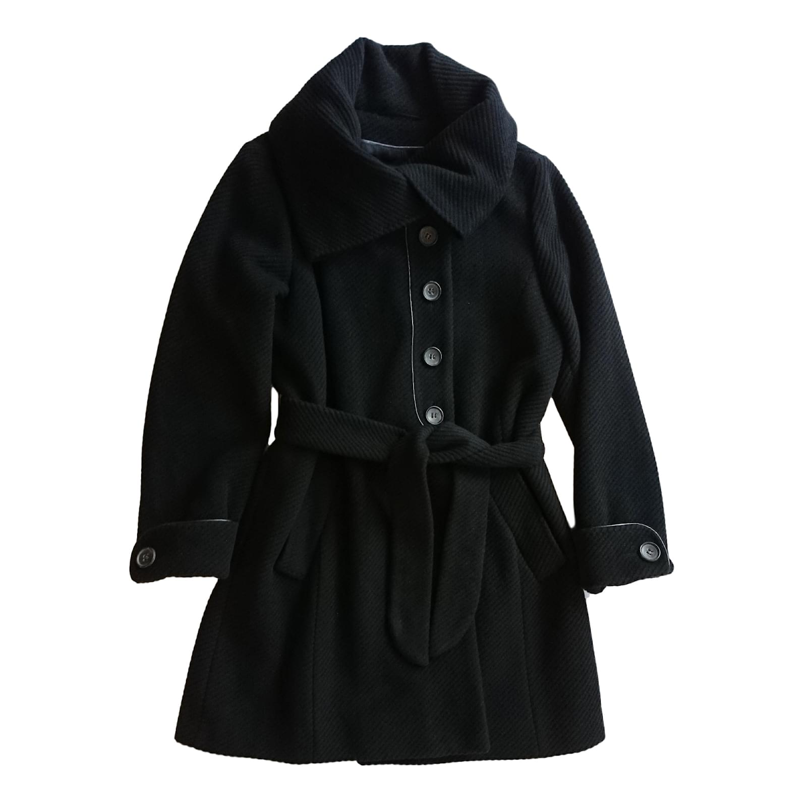 Gerard Darel Coats Outerwear Black Wool Ref Joli Closet