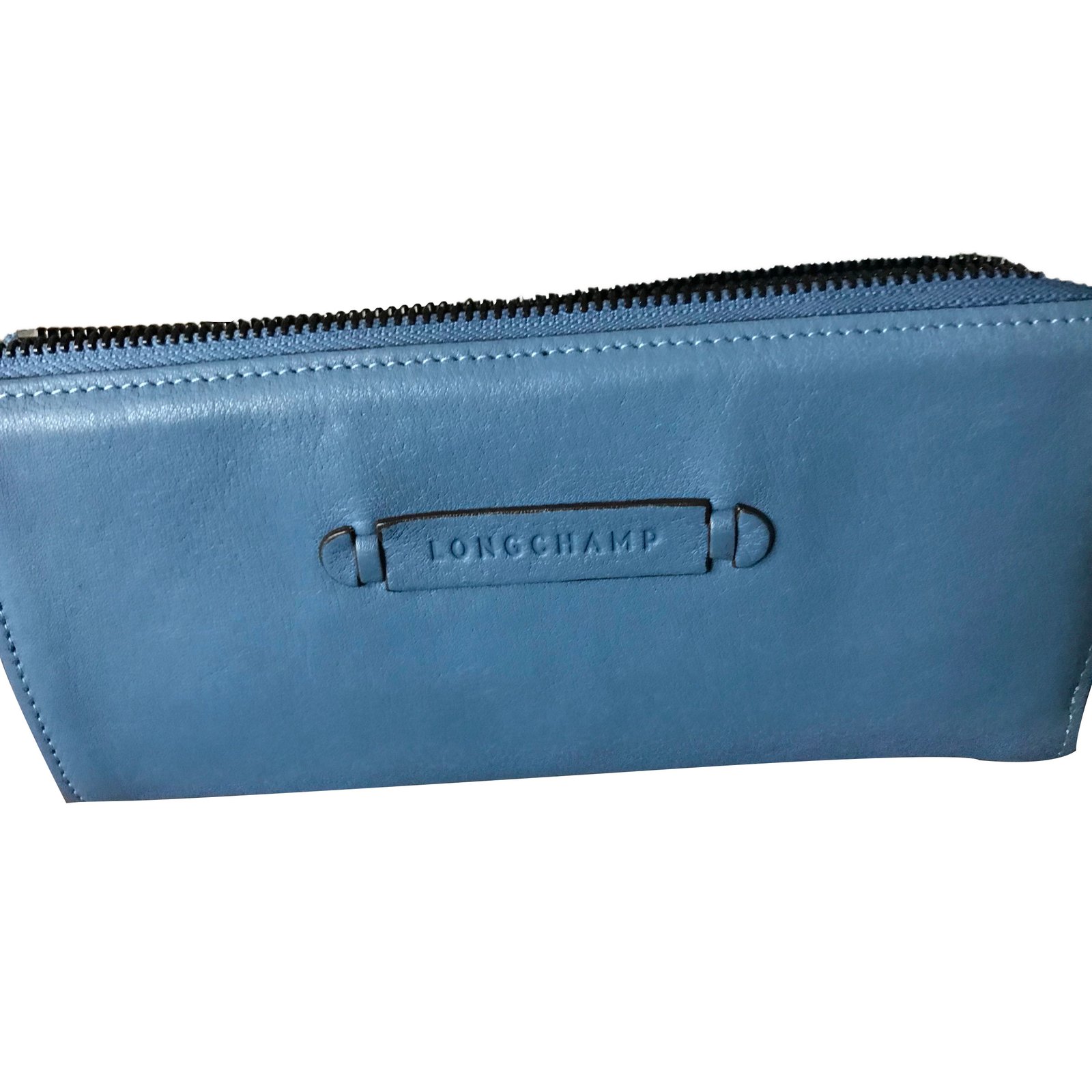 Longchamp Geldb Rsen Blau Leder Ref Joli Closet