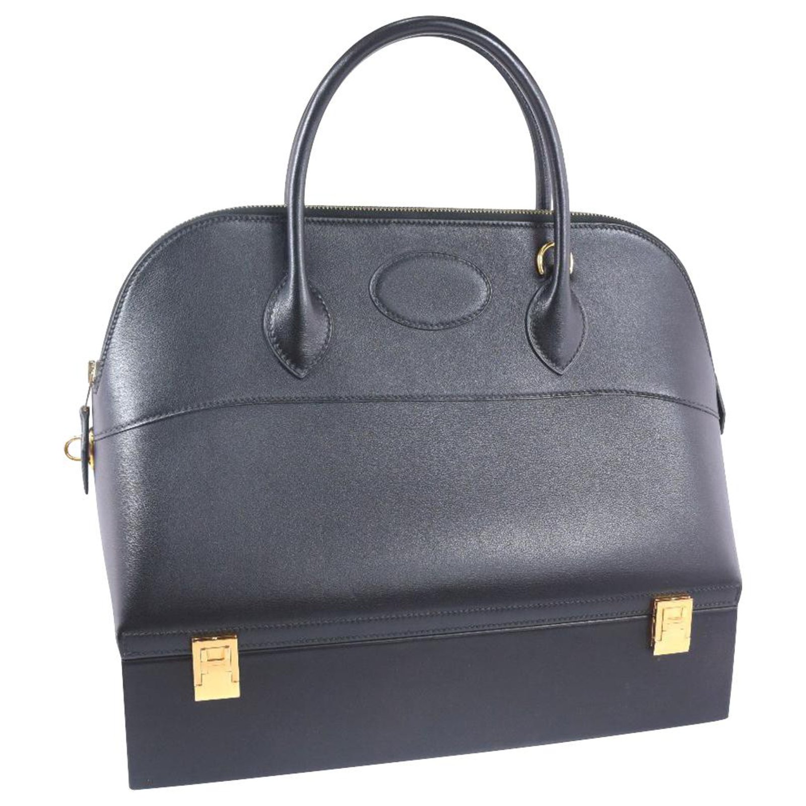 Herm S Handtasche Schwarz Leder Ref Joli Closet