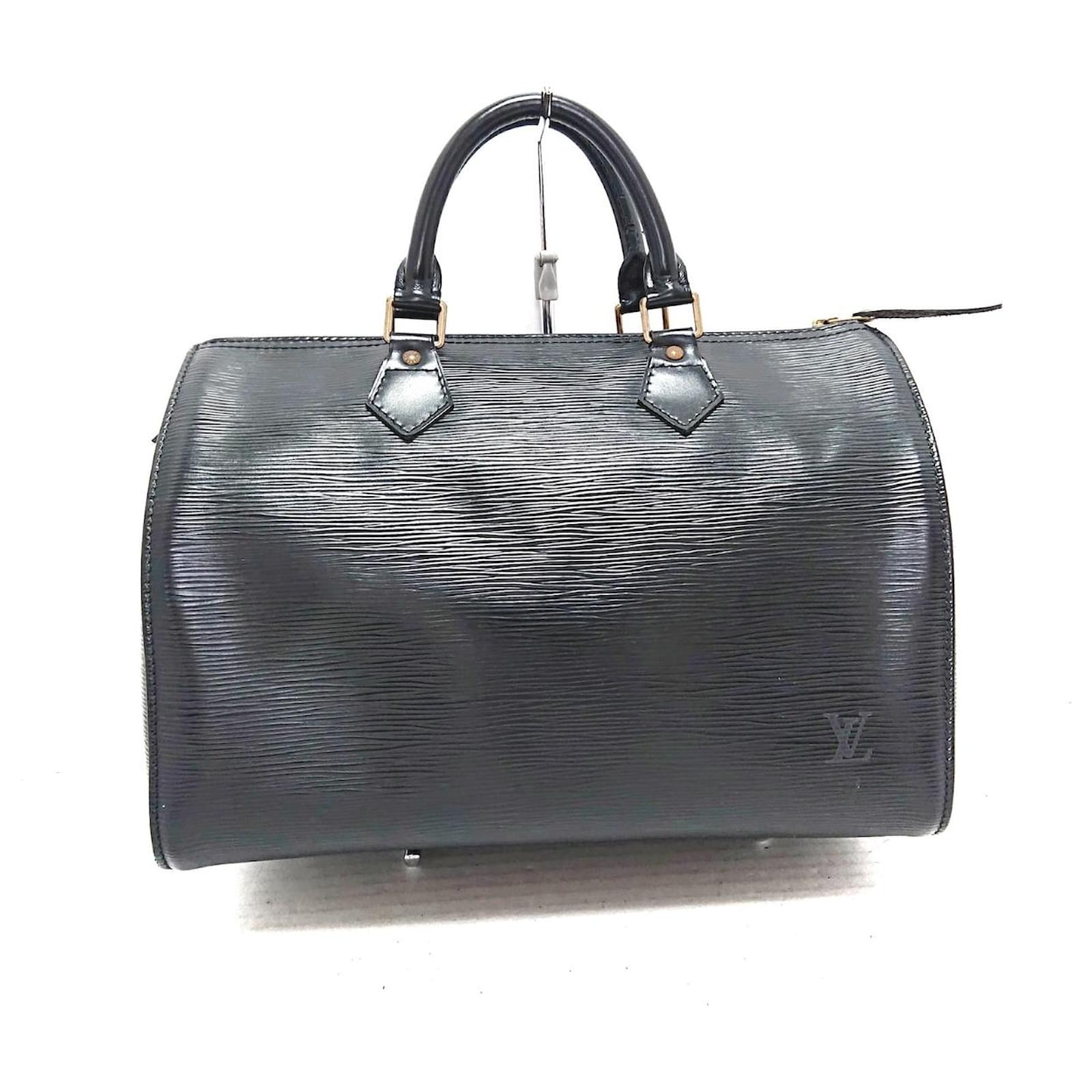 Speedy Louis Vuitton Schnell 30 Schwarz Leder Ref 395324 Joli Closet