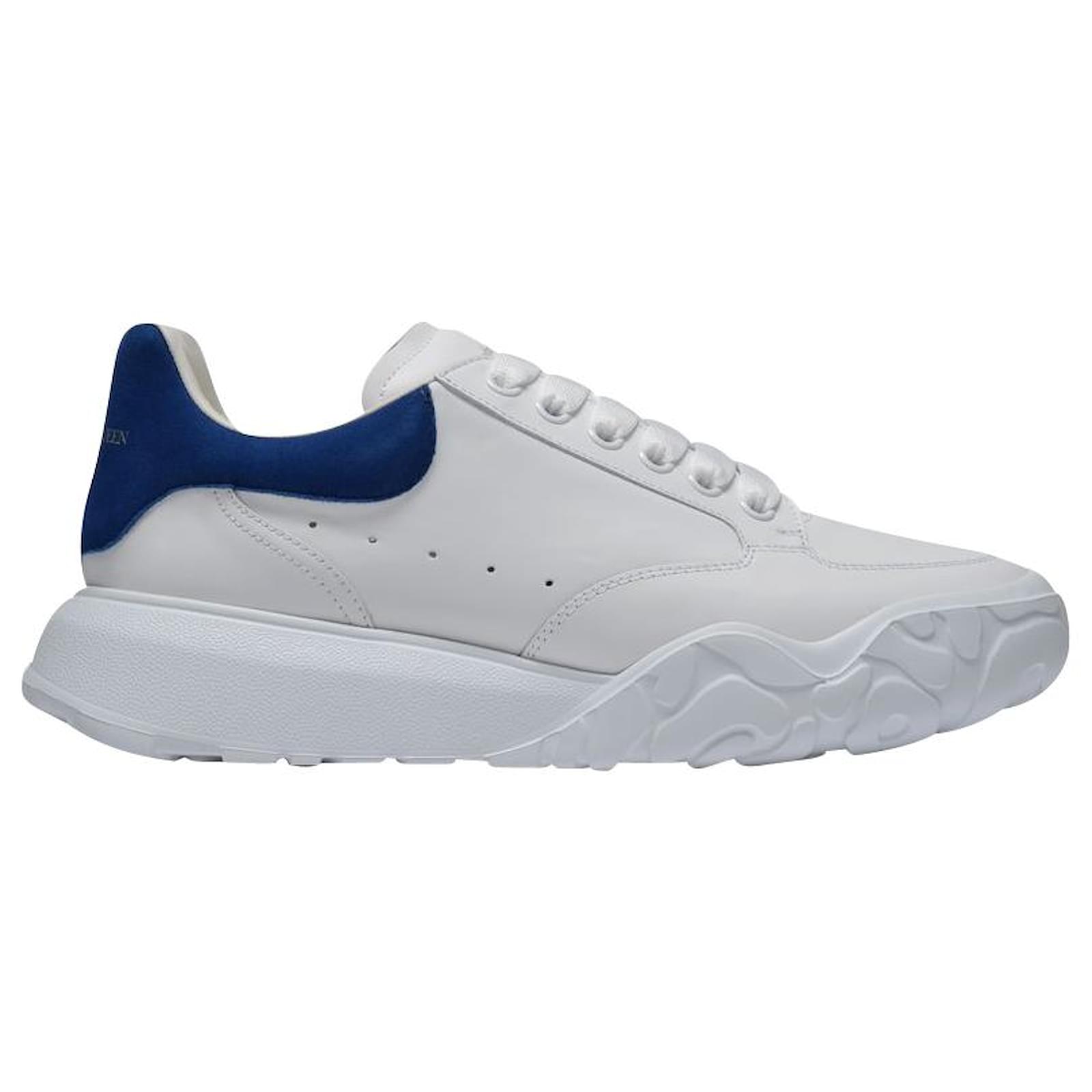 Zapatillas Court Alexander Mcqueen Blanco Azul Paris Cuero Ref