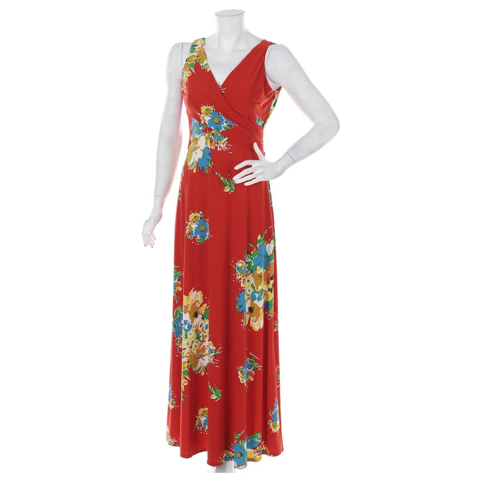 Ralph Lauren Dresses Red Multiple Colors Polyester Elastane Ref