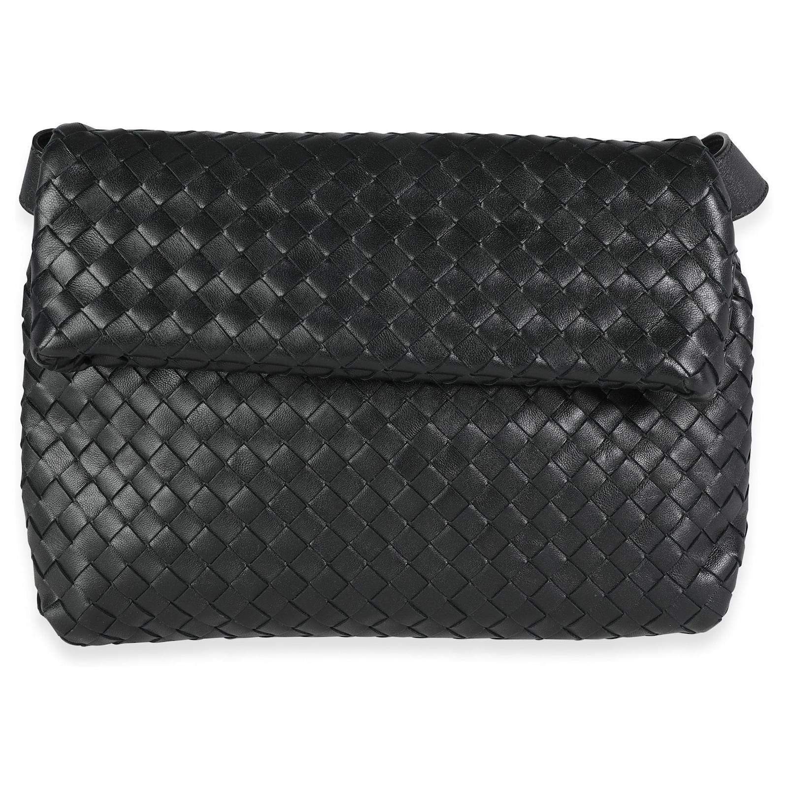 Bottega Veneta Sac Bandouli Re Pliable En Cuir Intrecciato Noir Ref