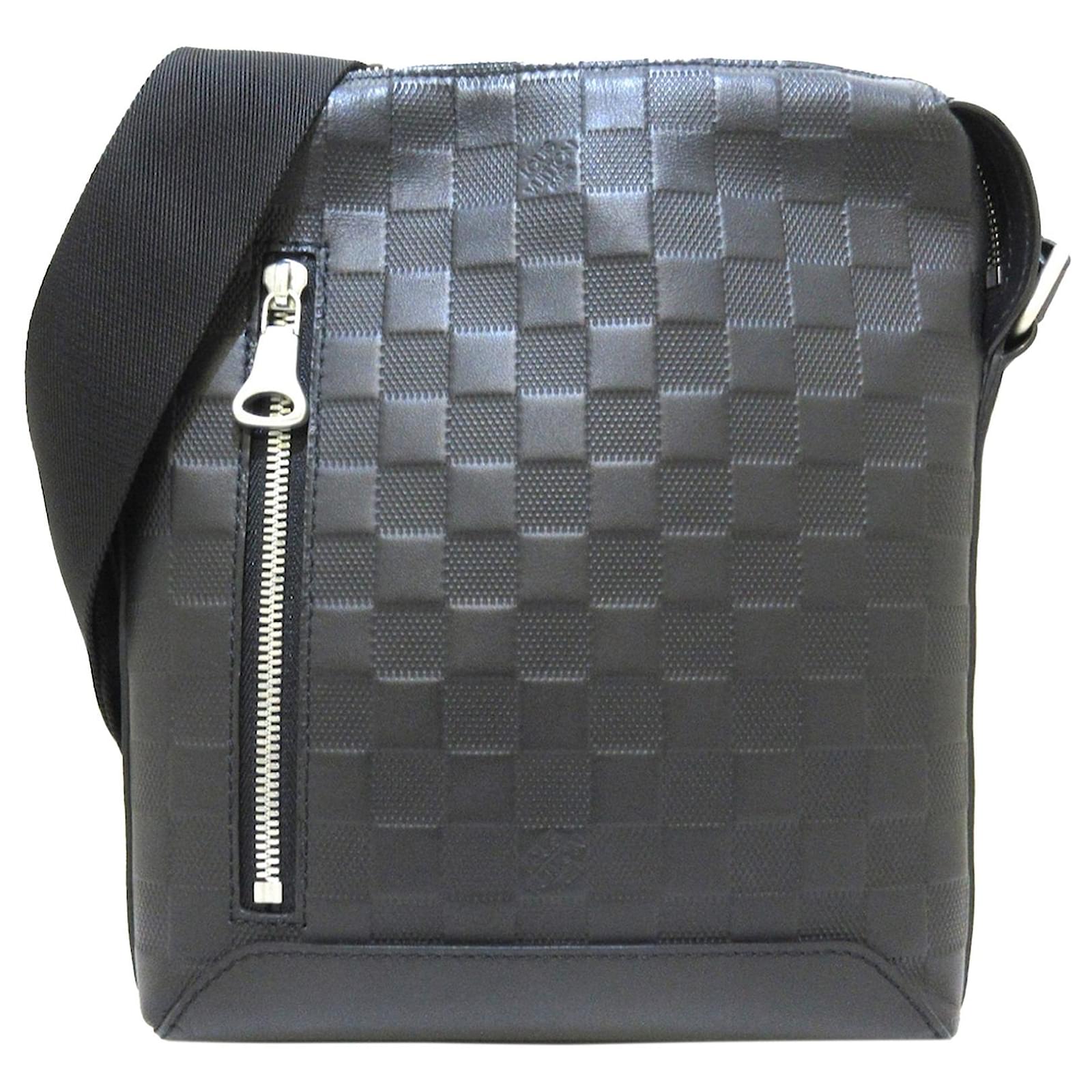 Louis Vuitton Black Damier Infini Discovery Messenger Schwarz Leder