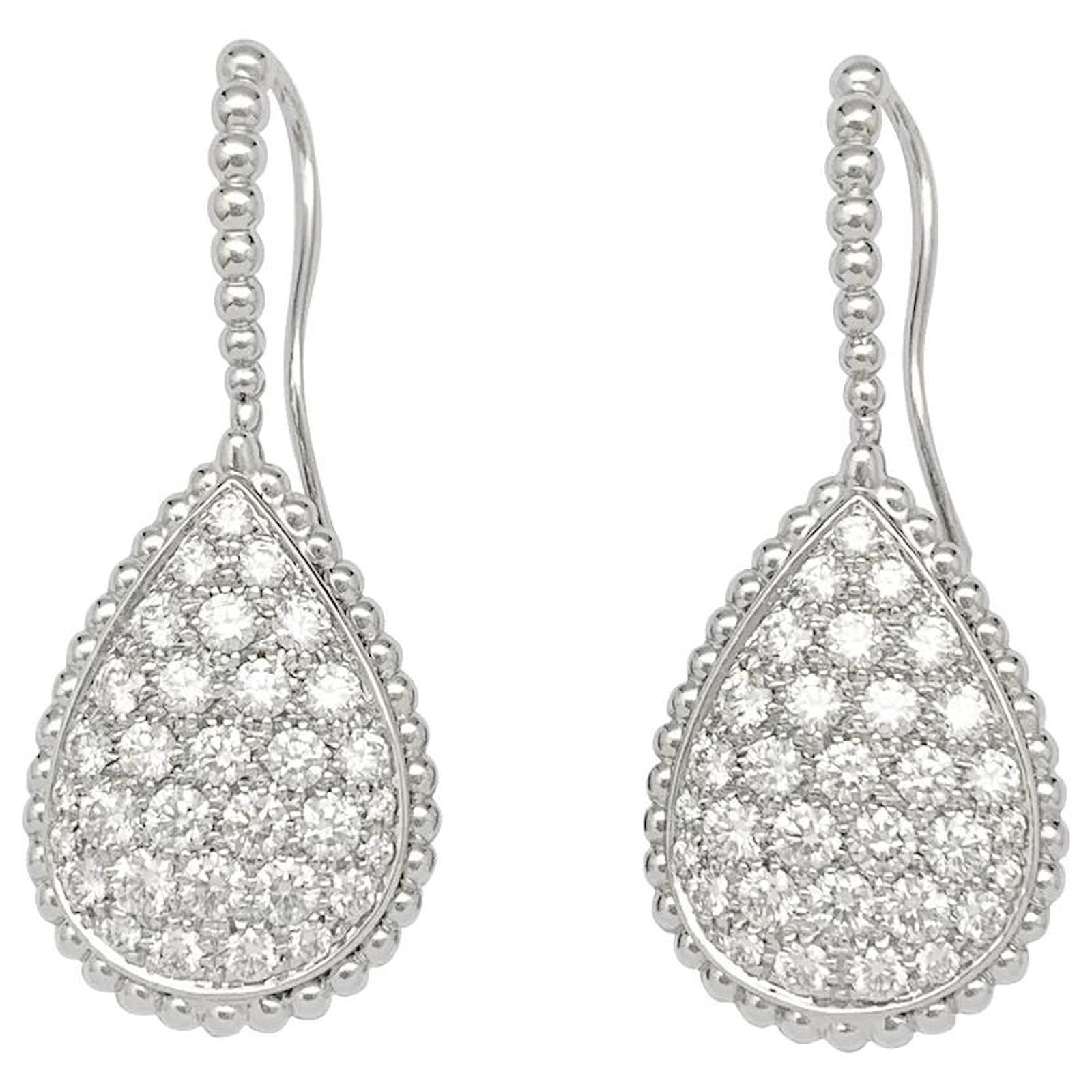 Boucles D Oreilles Boucheron Serpent Boh Me En Or Blanc Diamants Ref