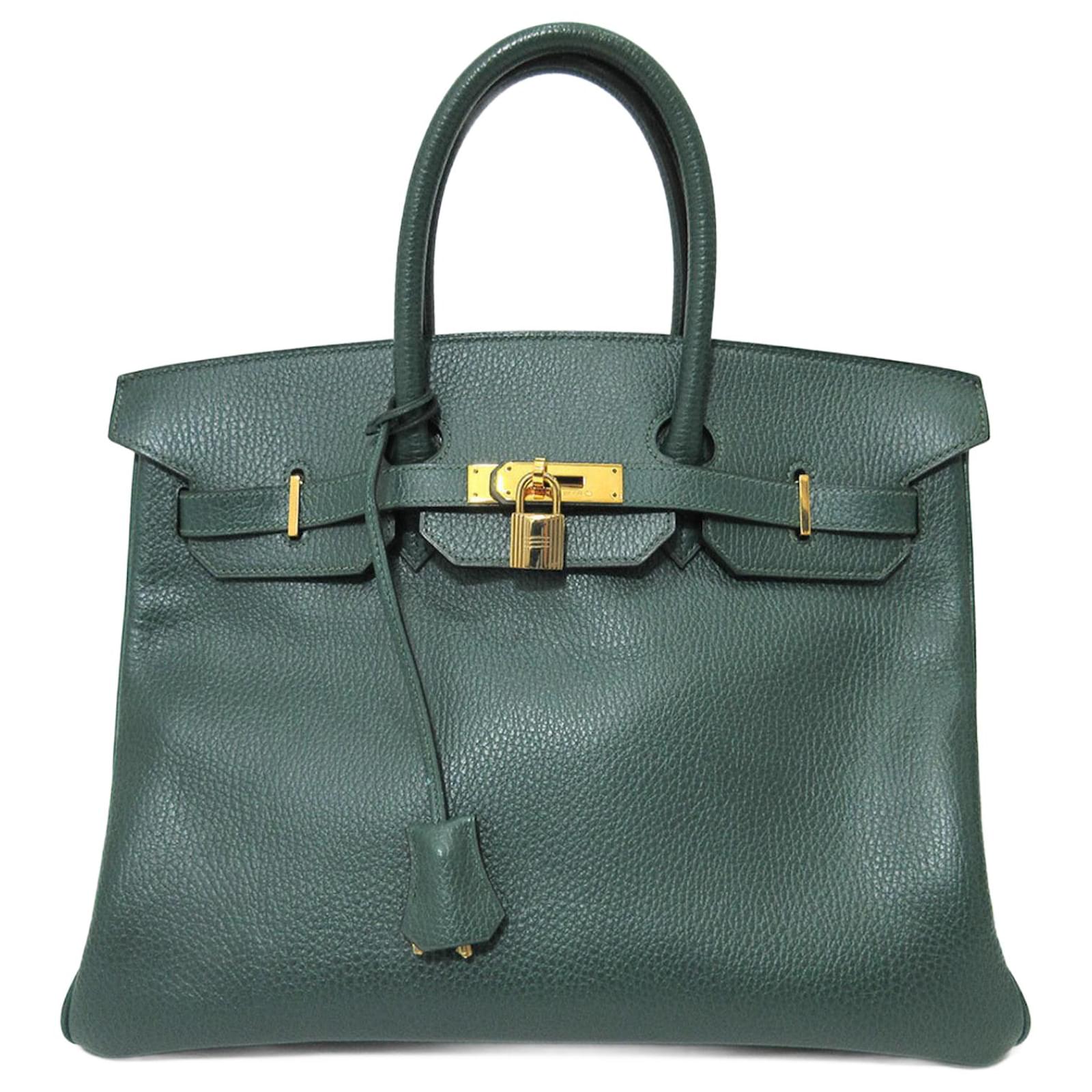 Hermès HERMES BIRKIN Green Leather ref 746798 Joli Closet