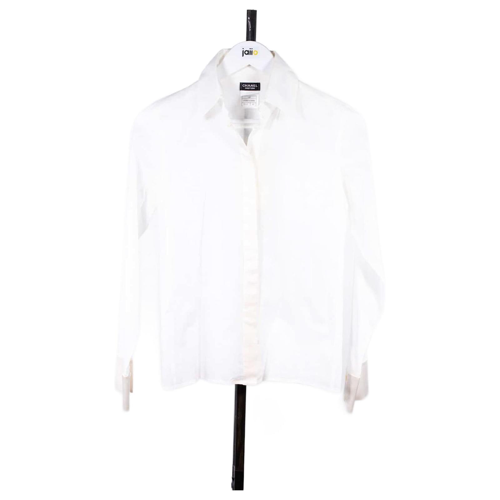 Top Chanel 36 White Cotton Ref 762313 Joli Closet