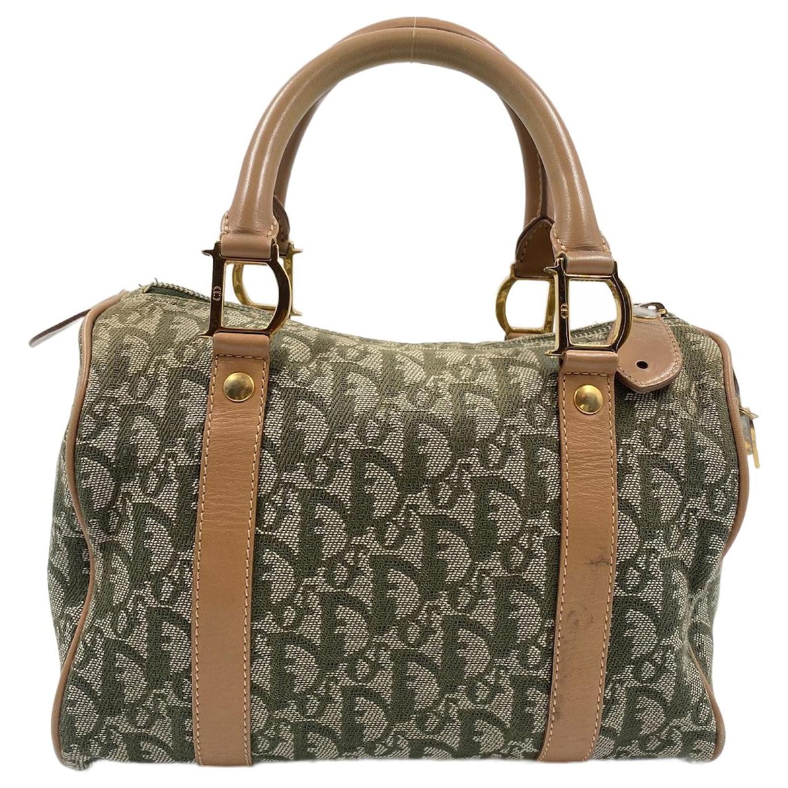 Sac Dior Bowling En Toile Verte Ref Joli Closet