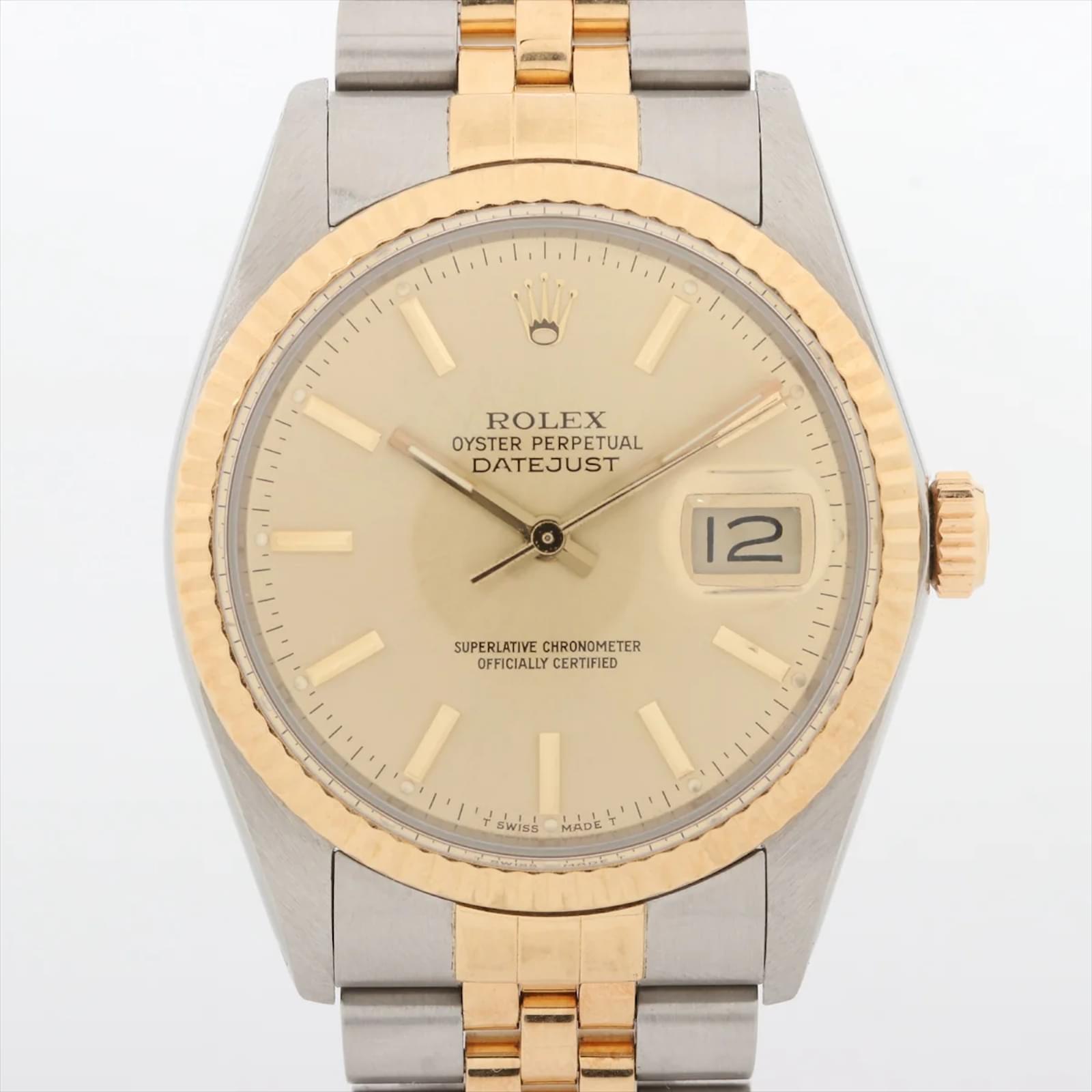 Rolex Datejust 36 Mm Steel And Yellow Gold Golden Ref 816070 Joli Closet