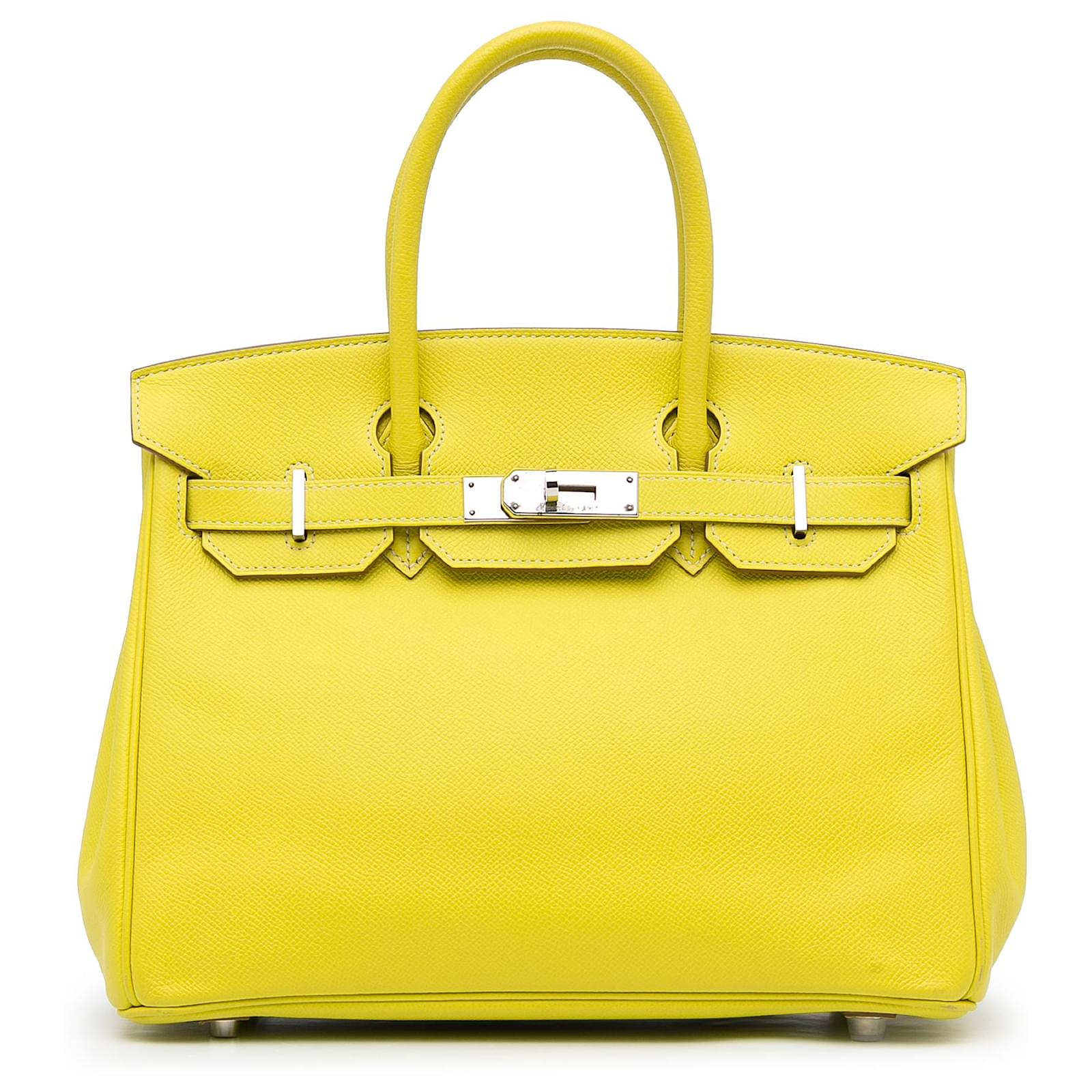 Herm S Hermes Yellow Epsom Birkin Leather Pony Style Calfskin Ref