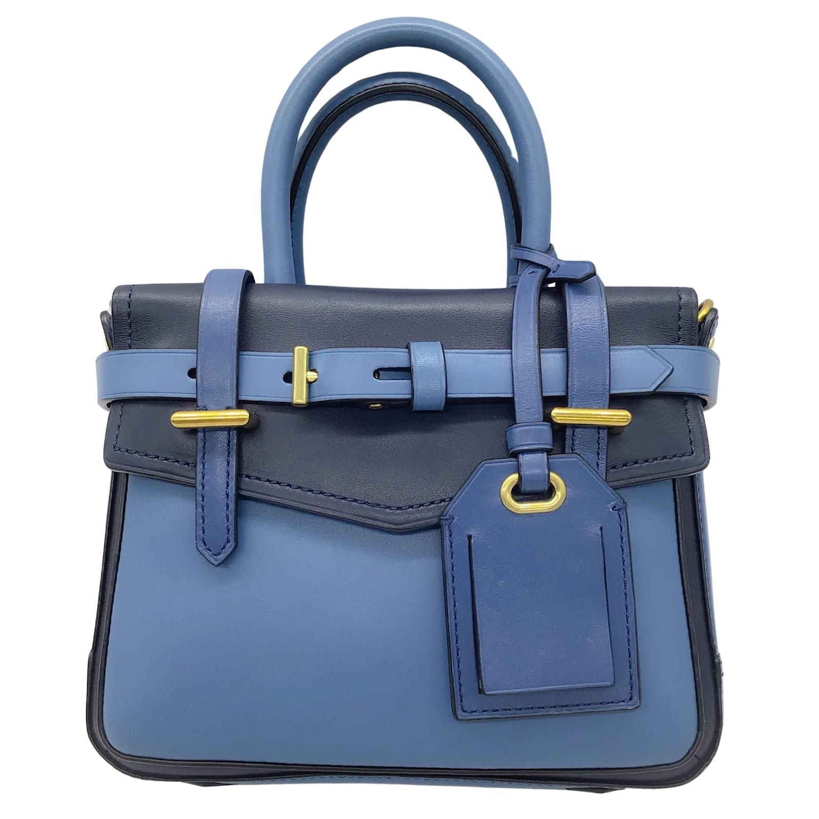 Reed Krakoff Roseau Krakoff Bleu Sac Bandouli Re En Cuir Bicolore