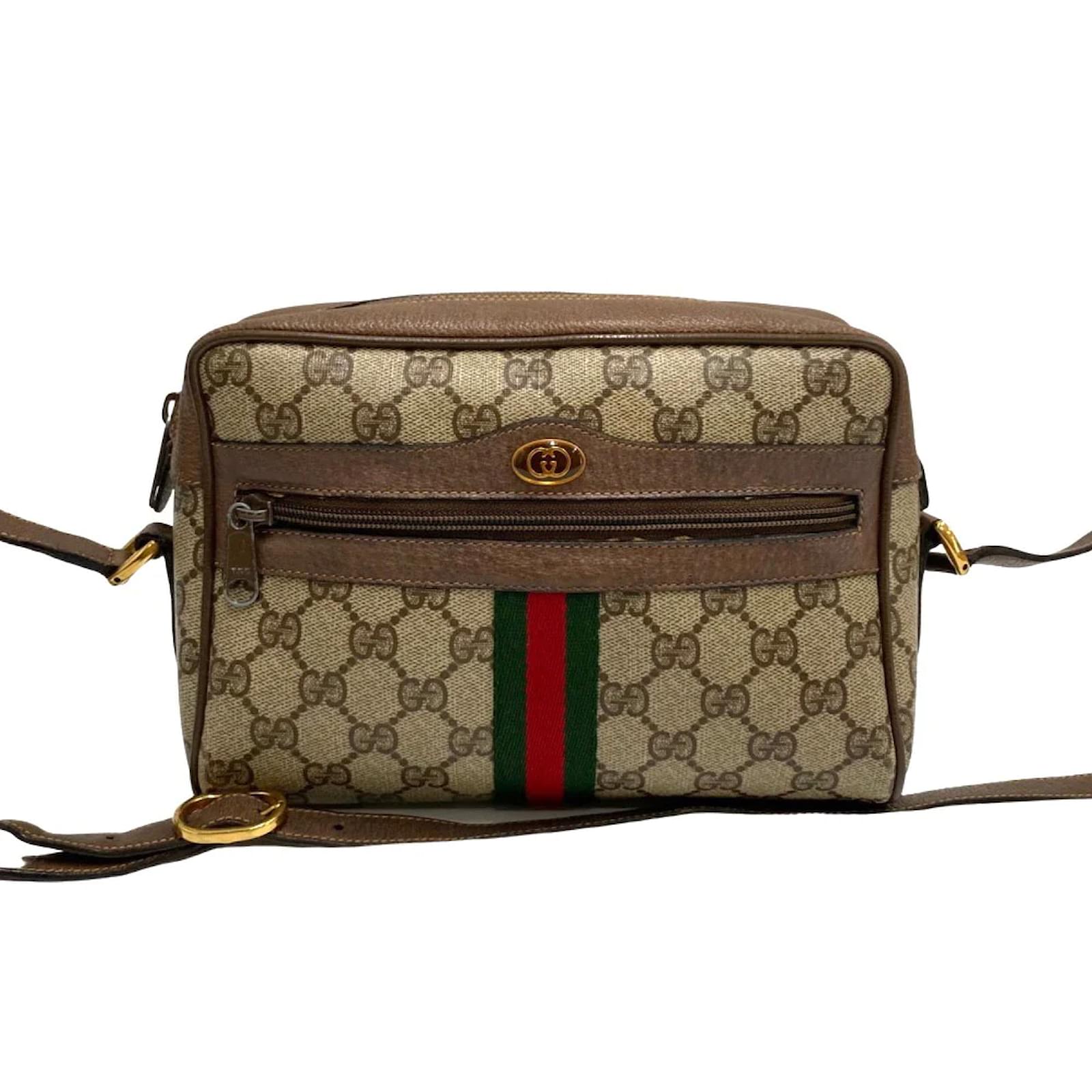 Gucci Gg Supreme Web Crossbody Bag Brown Cloth Ref Joli Closet