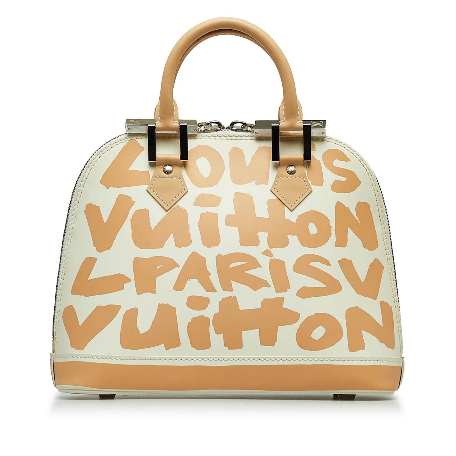 White Louis Vuitton X Stephen Sprouse Graffiti Alma Mm Handbag Leather