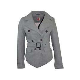 Hugo Boss Jacke aus grauer Wolle mit Gürtel