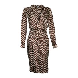 Vestido de seda Paul Smith Marrón