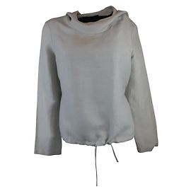 Top con cappuccio Adolfo Dominguez Grigio Lino