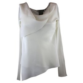 Christian Dior Blusa de seda blanco crema