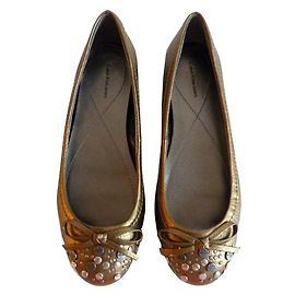 Calvin Klein Ballerinas Golden Kunstleder Größe 37