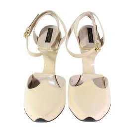 Louis Vuitton Leather Heels Flesh Size 38
