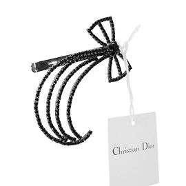 Fermaglio per capelli Christian Dior Node Jet nero argento