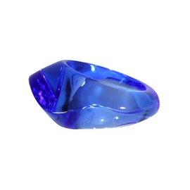 Baccarat Ring aus blauem Saphirkristall Größe 49