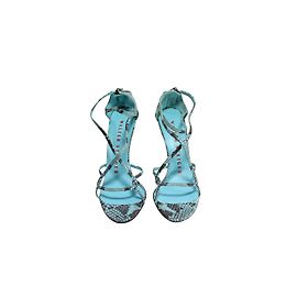 Sandali Walter Steiger in Pitone Blu Turchese