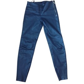 Pinko Lederhose Slim Schwarz